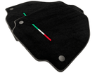Black Floor Mats For Ferrari 458 Gt2 2012-2015 Yellow Sewing - AutoWin