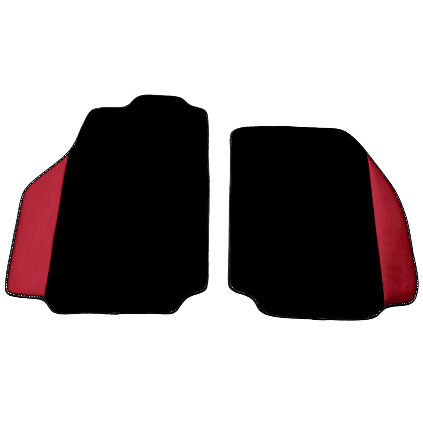 Black Floor Mats for Ferrari 458 Speciale (2012-2015) with Bordeaux Nappa Leather