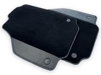 Black Floor Mats For Ferrari 458 Italia 2009-2015 With Carbon Fiber Leather - AutoWin