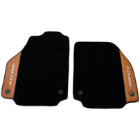Black Floor Mats for Ferrari 488 GTB (2015-2022) with Cuoio Nappa Leather - AutoWin