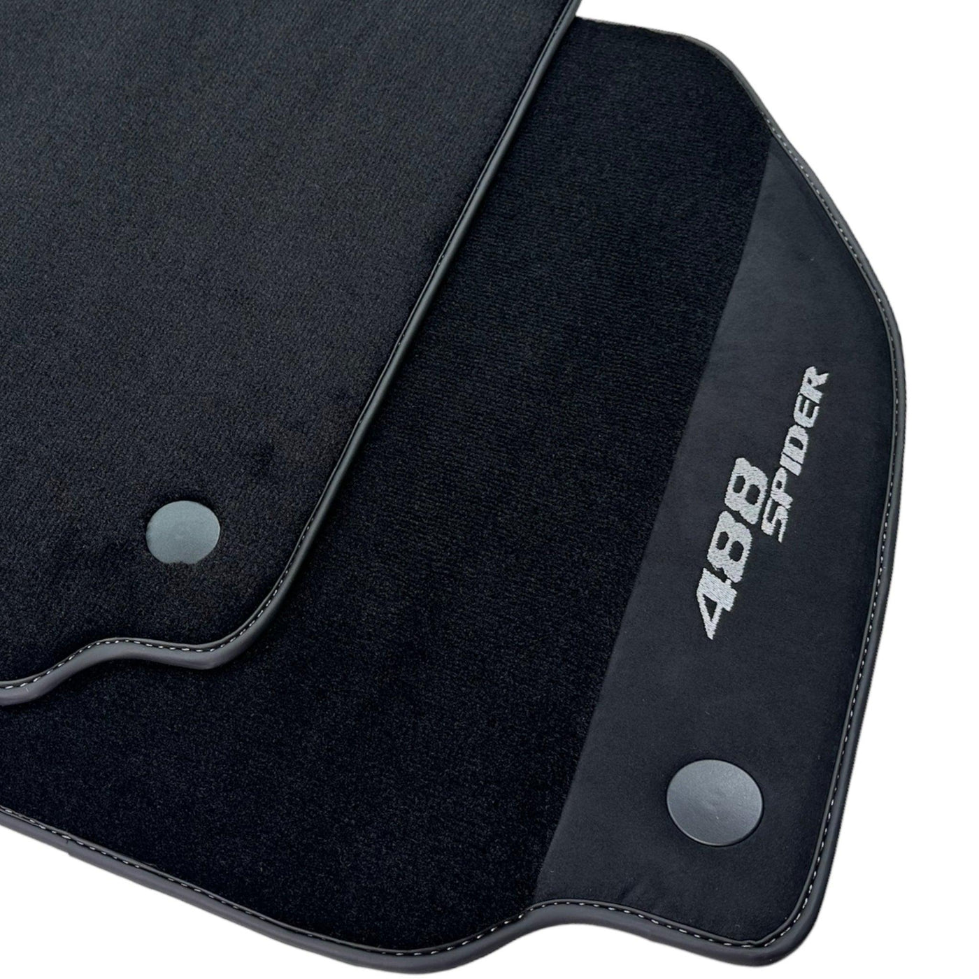 Black Floor Mats For Ferrari 488 Spider 2015-2022 - AutoWin