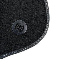 Black Floor Mats for Ferrari F12 TRS (2014) with Leather - AutoWin