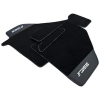 Black Floor Mats For Ferrari F355 1994-1999 With Leather - AutoWin