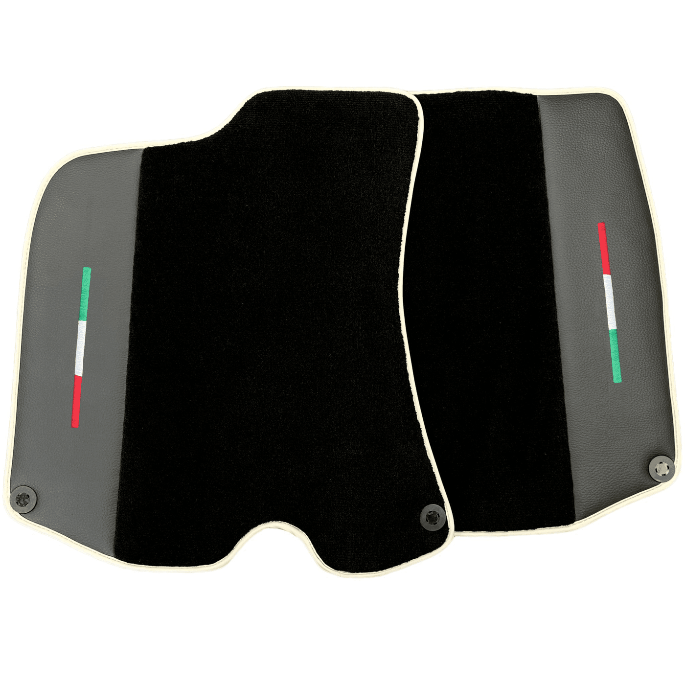 Black Floor Mats for Ferrari Roma (2021-2024) with Leather