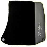 Black Floor Mats For Ferrari Portofino (2018-2023) With Leather and Beige Trim - AutoWin