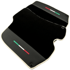 Black Floor Mats For Ferrari Roma (2021-2024) with Leather and Beige Trim - AutoWin