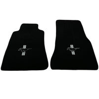 Black Floor Mats For Ford Mustang V (2004-2010) With Pony - AutoWin