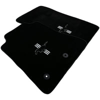 Black Floor Mats For Ford Mustang VI (2015-2023) With Pony - AutoWin
