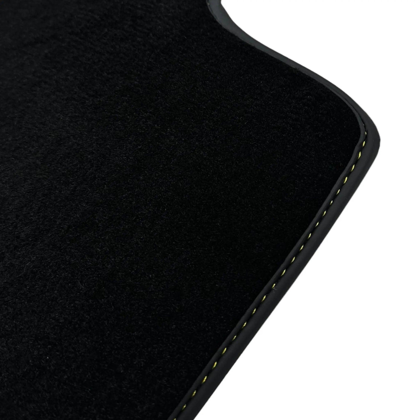 Black Floor Mats for Lamborghini Gallardo With Yellow Alcantara Leather - AutoWin