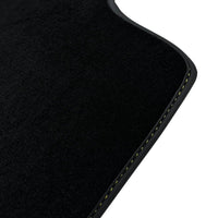 Black Floor Mats for Lamborghini Gallardo With Yellow Alcantara Leather - AutoWin
