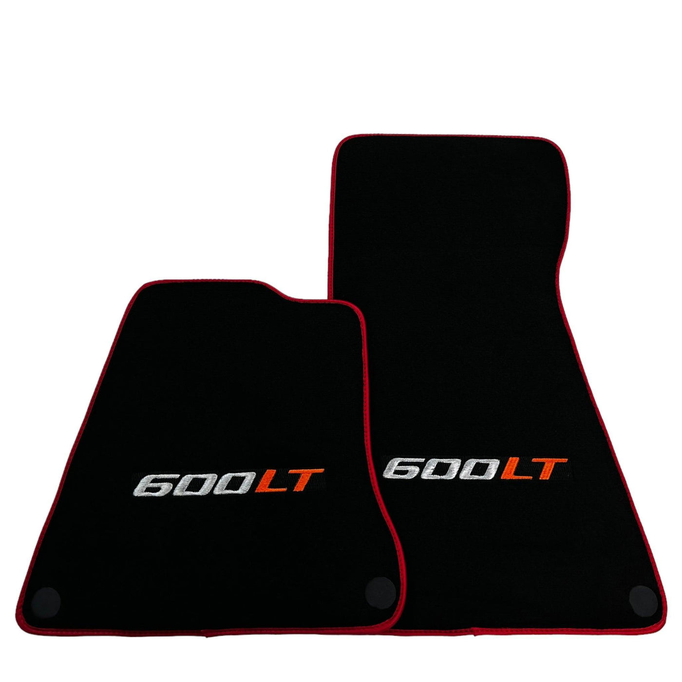 Black Floor Mats for McLaren 600 LT (2018-2020) With Red Trim - AutoWin