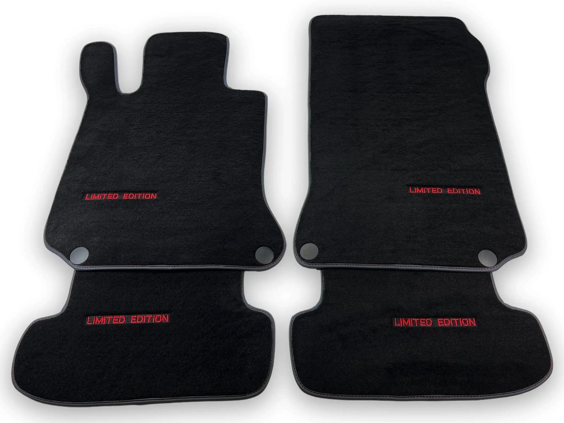Black Floor Mats For Mercedes Benz E-Class A207 Convertible (2010-2013) | Limited Edition - AutoWin
