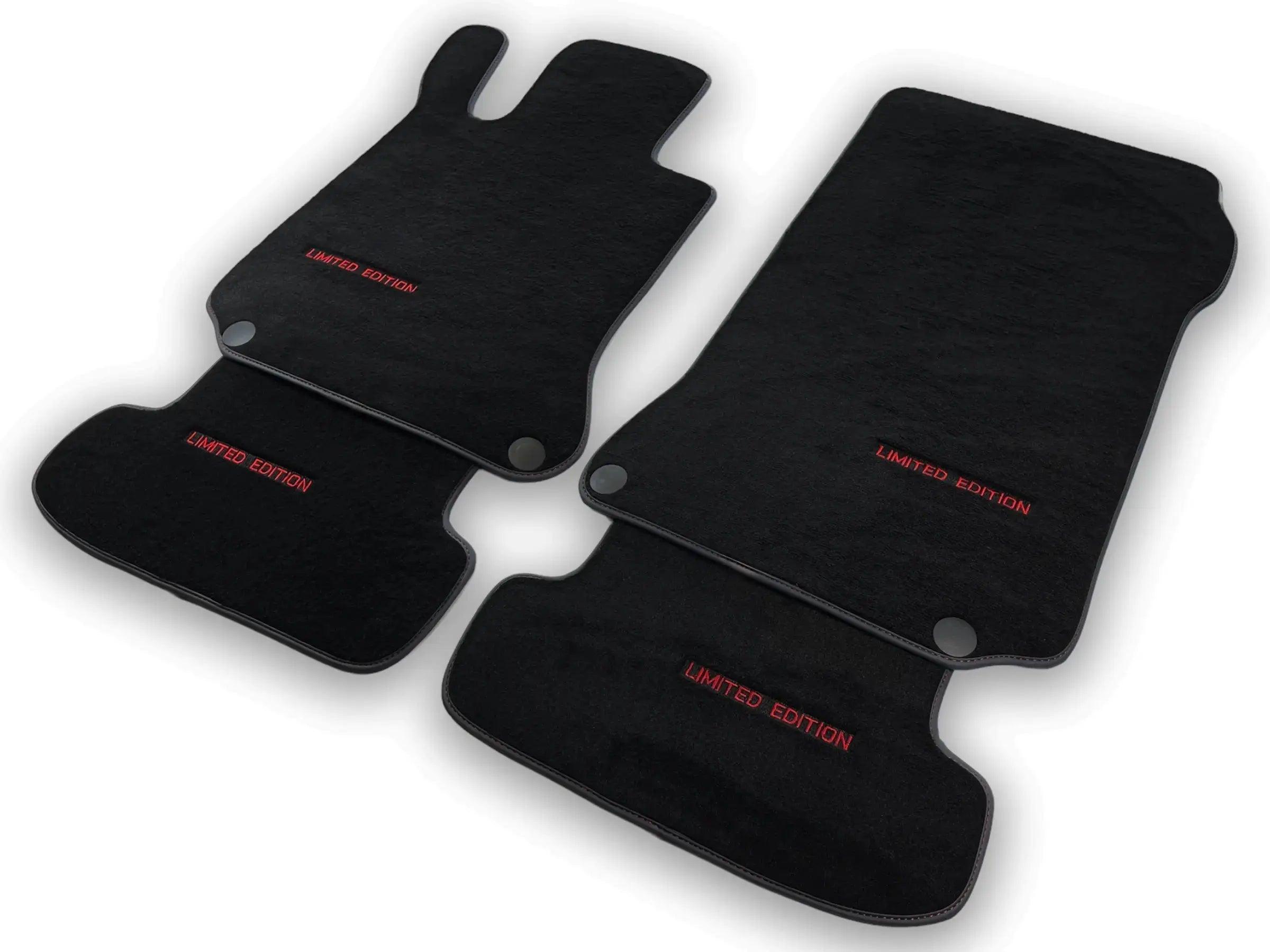 Black Floor Mats For Mercedes Benz E-Class A207 Convertible (2010-2013) | Limited Edition - AutoWin