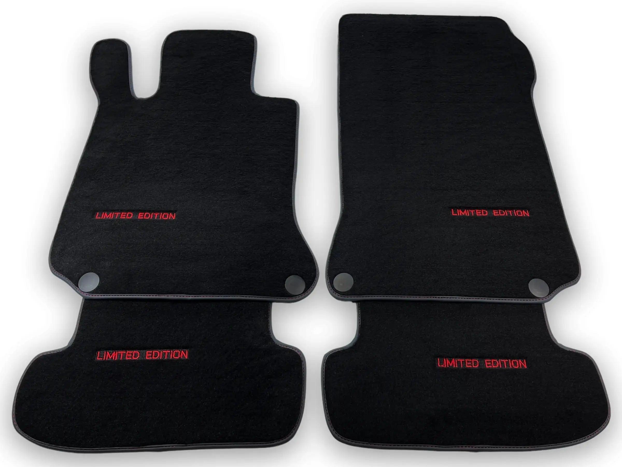 Black Floor Mats For Mercedes Benz E-Class A207 Convertible (2010-2013) | Limited Edition - AutoWin