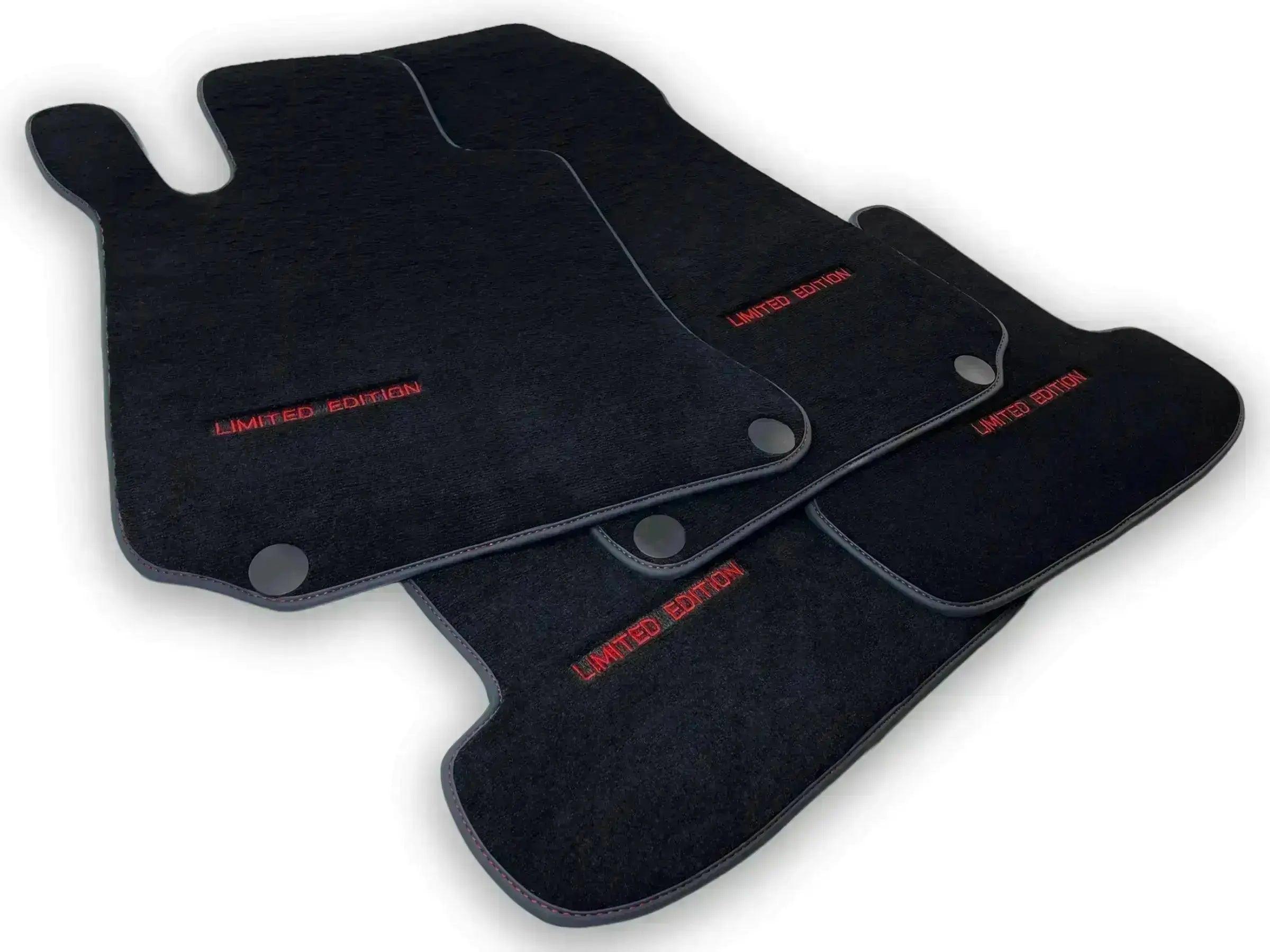 Black Floor Mats For Mercedes Benz GLC-Class X253 SUV (2016-2019) Hybrid | Limited Edition - AutoWin