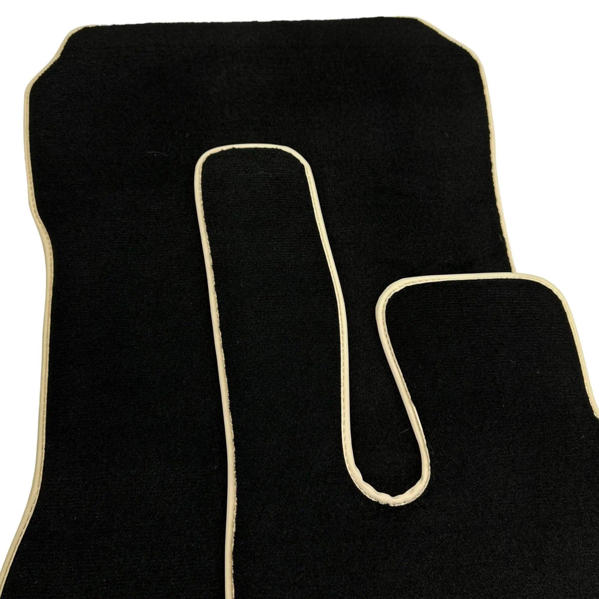 Black Floor Mats For Mercedes-Benz SLC-Class R172 (2016-2023) Beige Trim - AutoWin