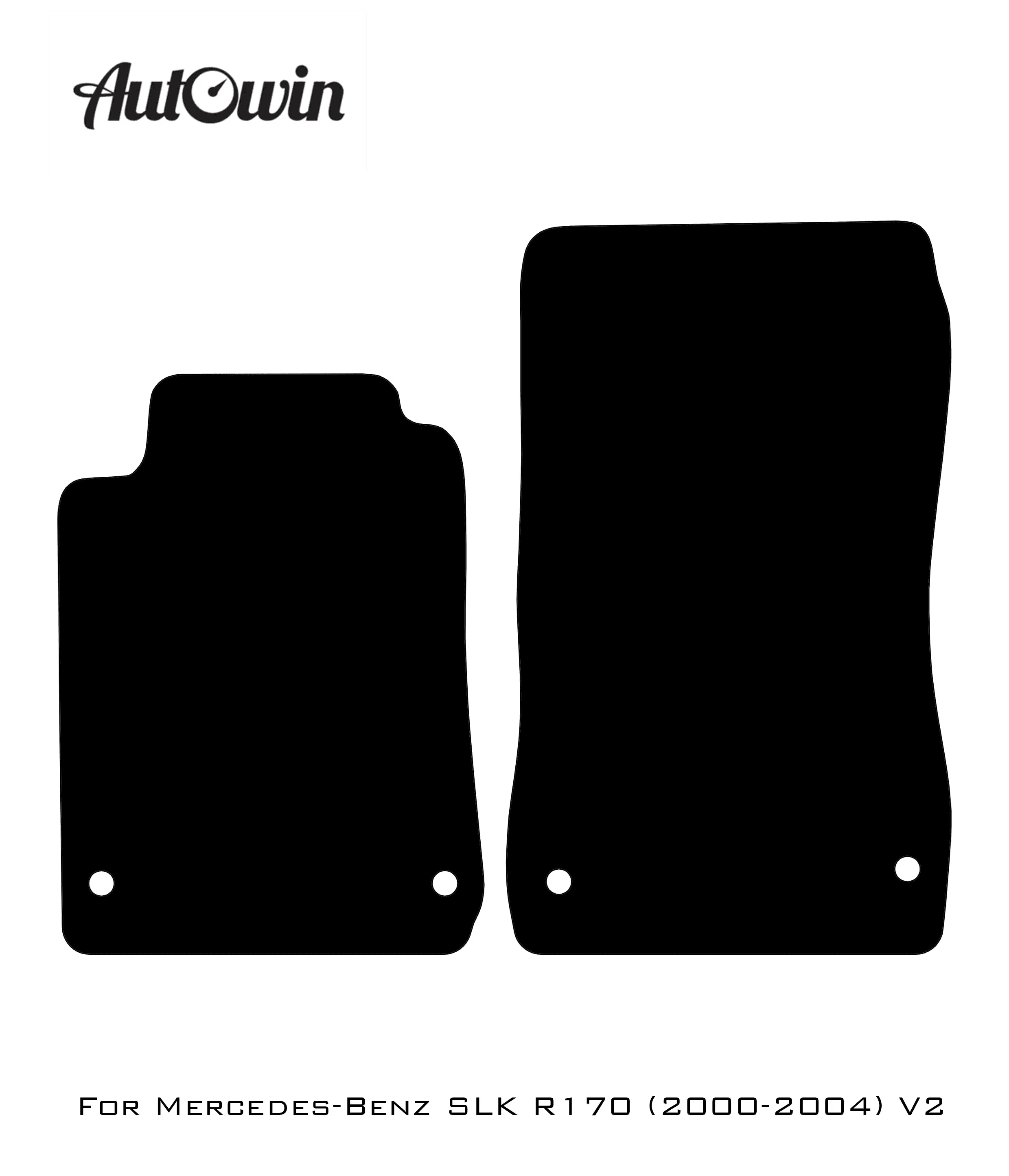 Black Floor Mats For Mercedes-Benz SLK-Class R170 (2000-2004) Beige Trim - AutoWin