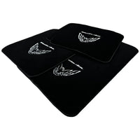 Black Floor Mats for Pontiac FireBird (1970-1981) with Trans Am Logo - AutoWin