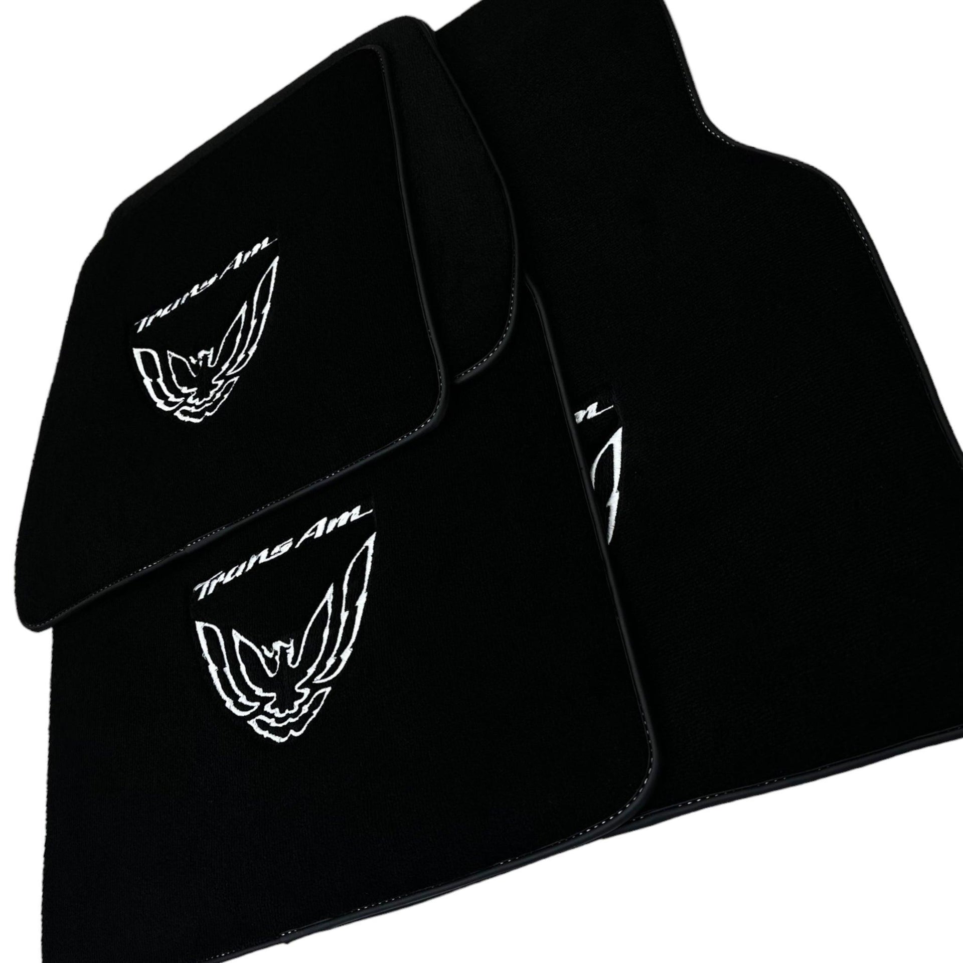 Black Floor Mats for Pontiac FireBird (1993-2002) with Trans Am Logo - AutoWin