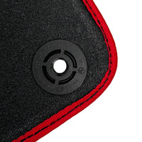 Black Floor Mats for Porsche 991 (2012-2019) with Red Trim - AutoWin