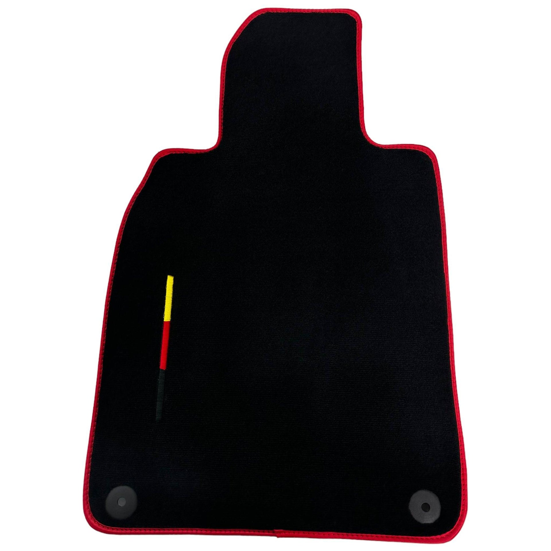 Black Floor Mats for Porsche 991 (2012-2019) with Red Trim - AutoWin