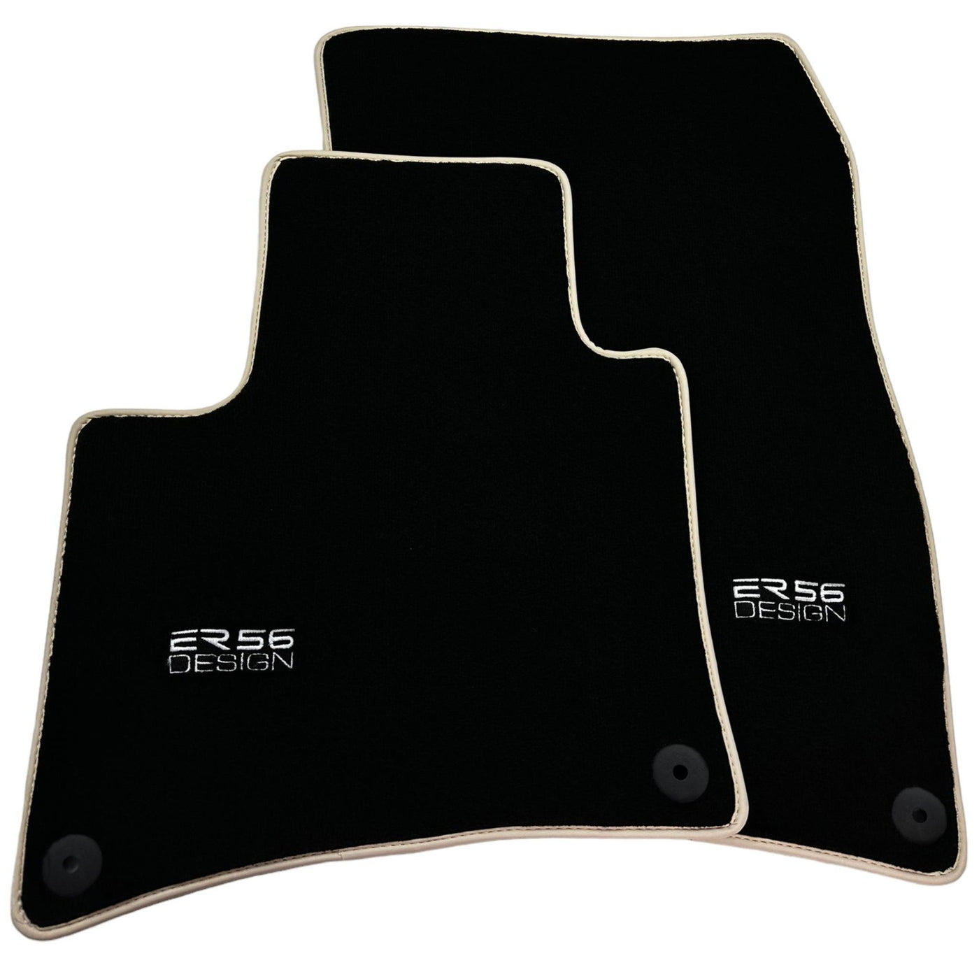 Black Floor Mats for Porsche Cayenne (2010-2018) ER56 Design - AutoWin