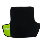 Black Floor Mats for Porsche Cayenne (2010-2018) with Green Leather ER56 Design - AutoWin