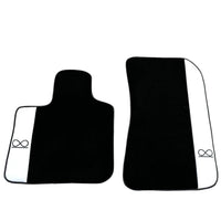 Black Floor Mats For Rolls Royce Spectre (2023-2024) White Leather - AutoWin