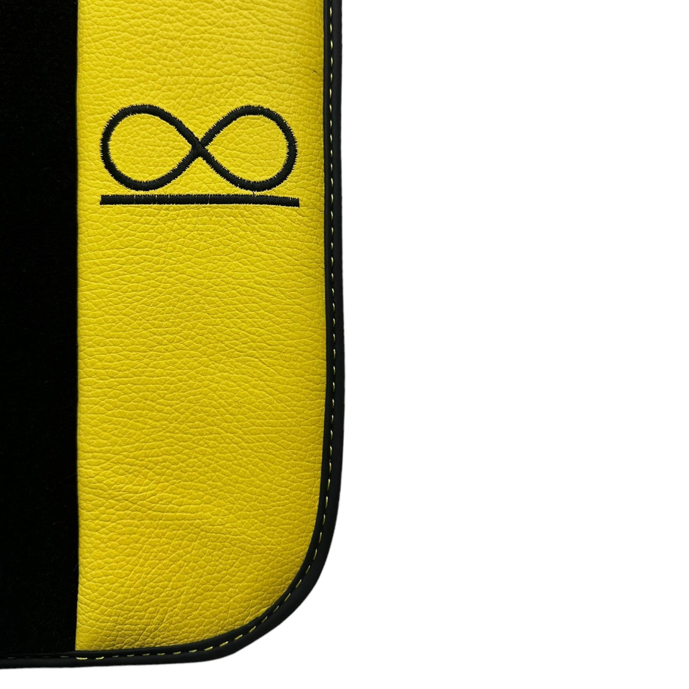 Black Floor Mats For Rolls Royce Spectre (2023-2024) Yellow Leather - AutoWin