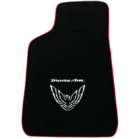Black Floor Mats Red Trim for Pontiac FireBird (1970-1981) Trans Am - AutoWin