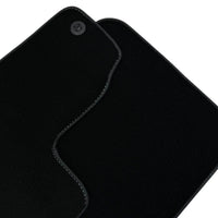 Black Floor Mats with Leather for Lamborghini Gallardo (2004-2014) - Fighter Jet Edition - AutoWin