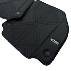 Black Leather Floor Mats For Ferrari F8 Spider (2019-2023) ER56 Design - AutoWin