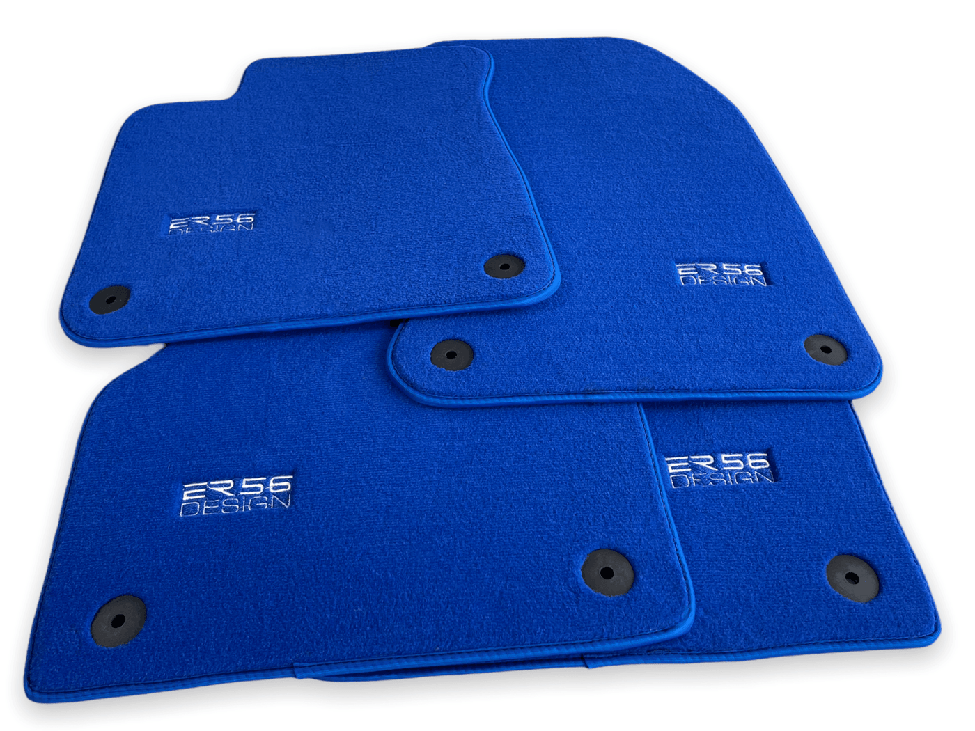 Blue Floor Mats for Audi A4 - B7 Sedan (2005-2008) | ER56 Design - AutoWin