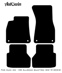 Blue Floor Mats for Audi A6 - C8 Allroad Quattro (2019-2023) | ER56 Design - AutoWin