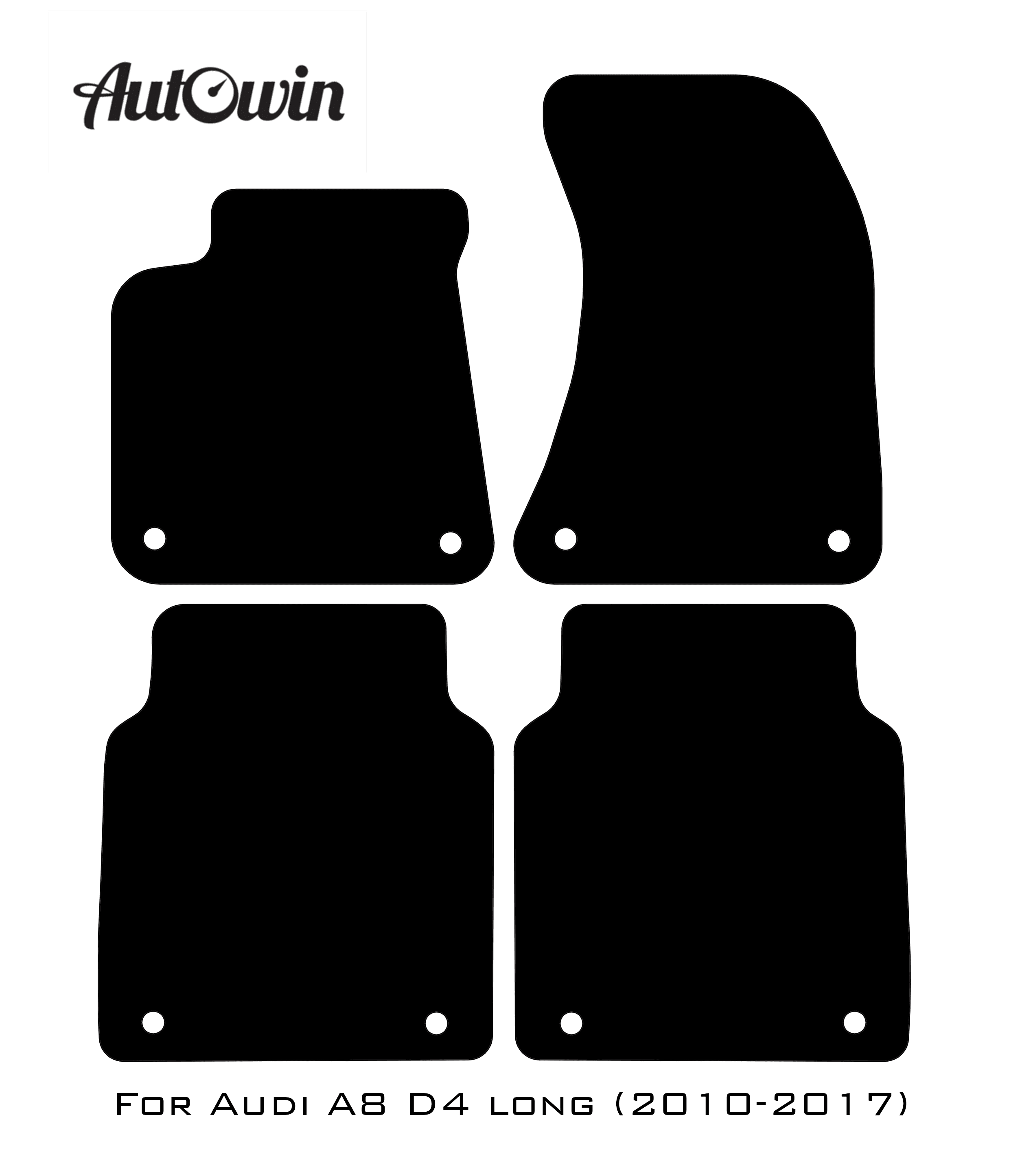Blue Floor Mats for Audi A8 A8 D4 Long (2010-2017) | ER56 Design - AutoWin