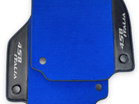 Blue Floor Mats For Ferrari 458 Italia 2009-2015 Carbon Fiber Leather - AutoWin