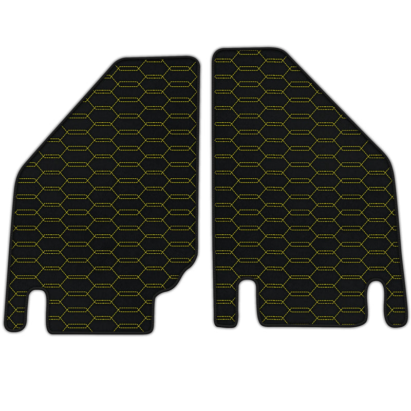 Tapetes de couro Sob medida com padrão hexagonal para Lamborghini Countach (1974–1990)