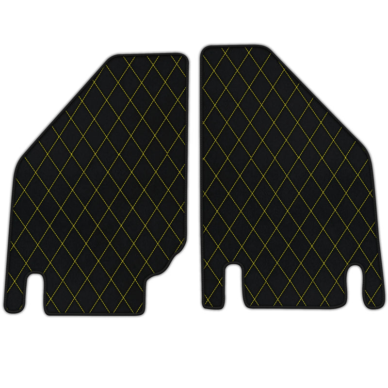 Tapetes de couro Sob medida com padrão de diamante para Lamborghini Countach (1974–1990)