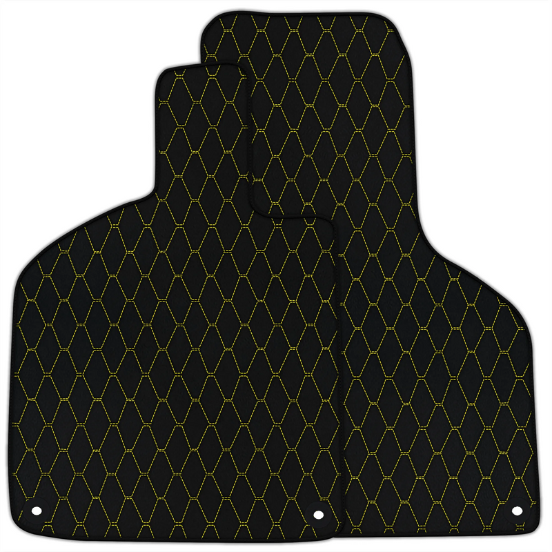 Tapetes Automotivos de Couro Personalizáveis com Padrão Hexagonal Vertical para Lamborghini Huracan EVO (2019-2024)