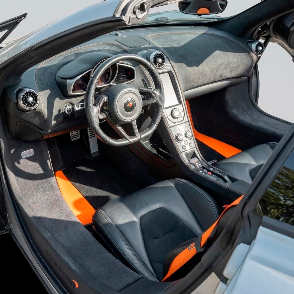 Blue Floor Mats For McLaren 650S Tailored - AutoWin.EU