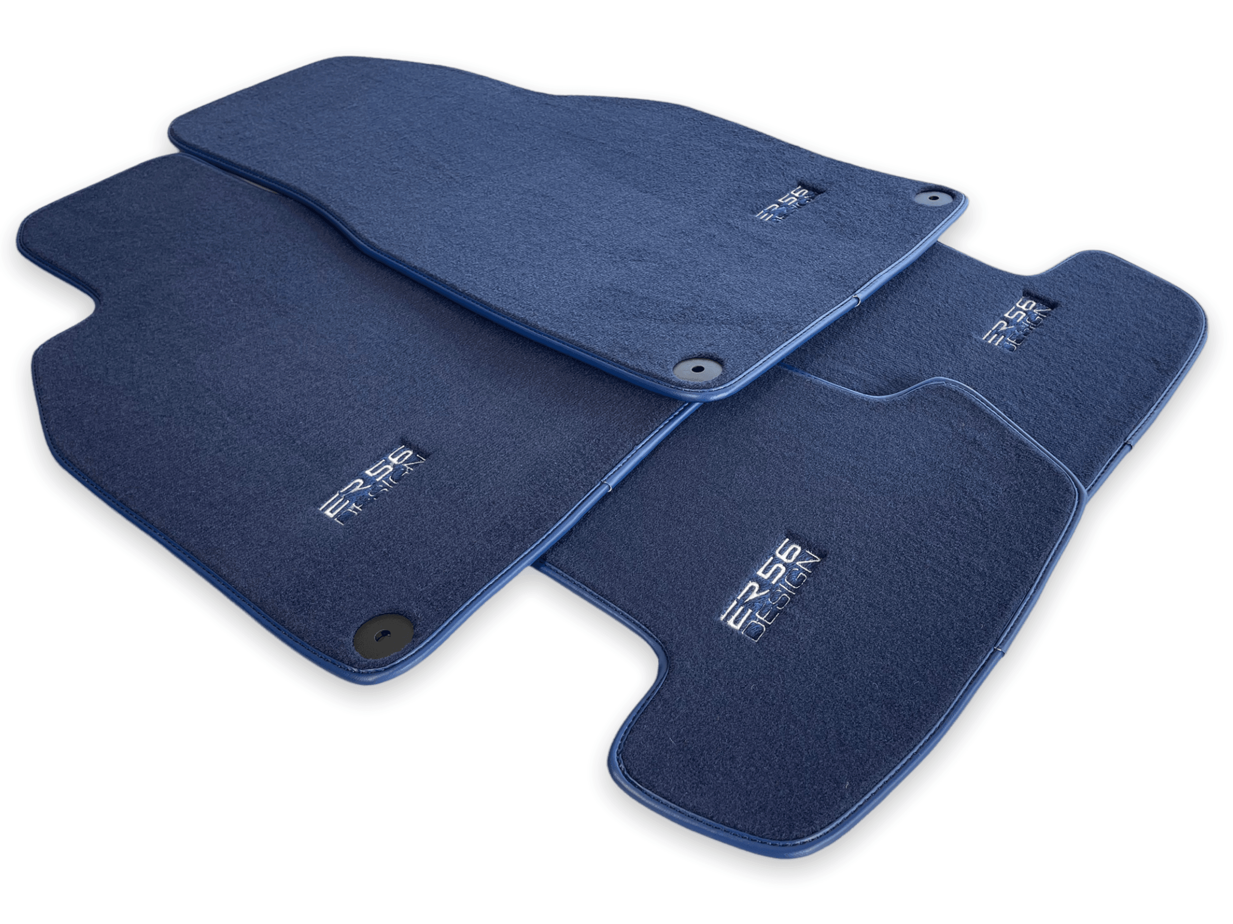 Dark Blue Floor Mats for Porsche Cayenne (2018-2023) | ER56 Design - AutoWin