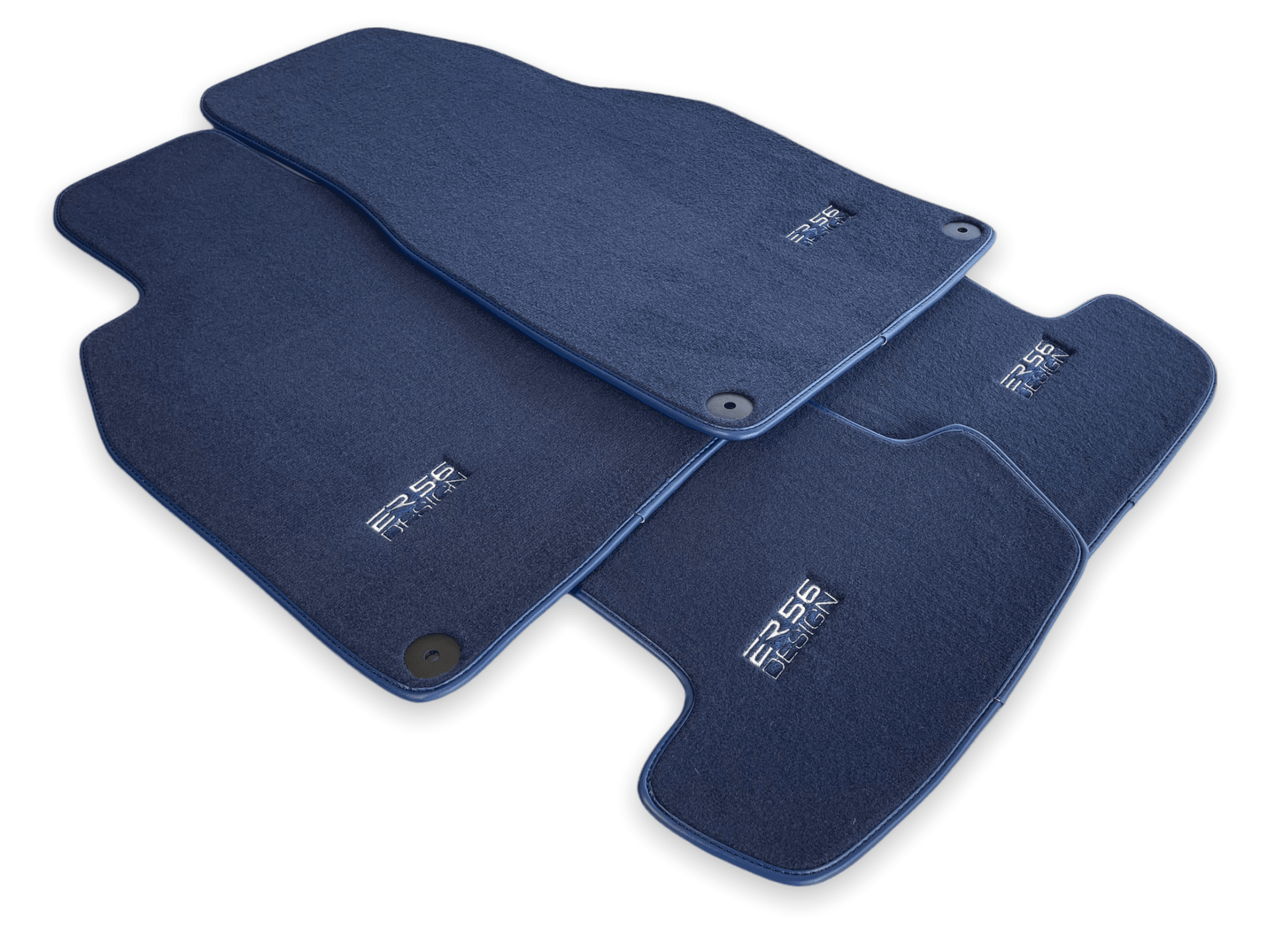 Dark Blue Floor Mats for Porsche Cayenne (2018-2023) | ER56 Design - AutoWin