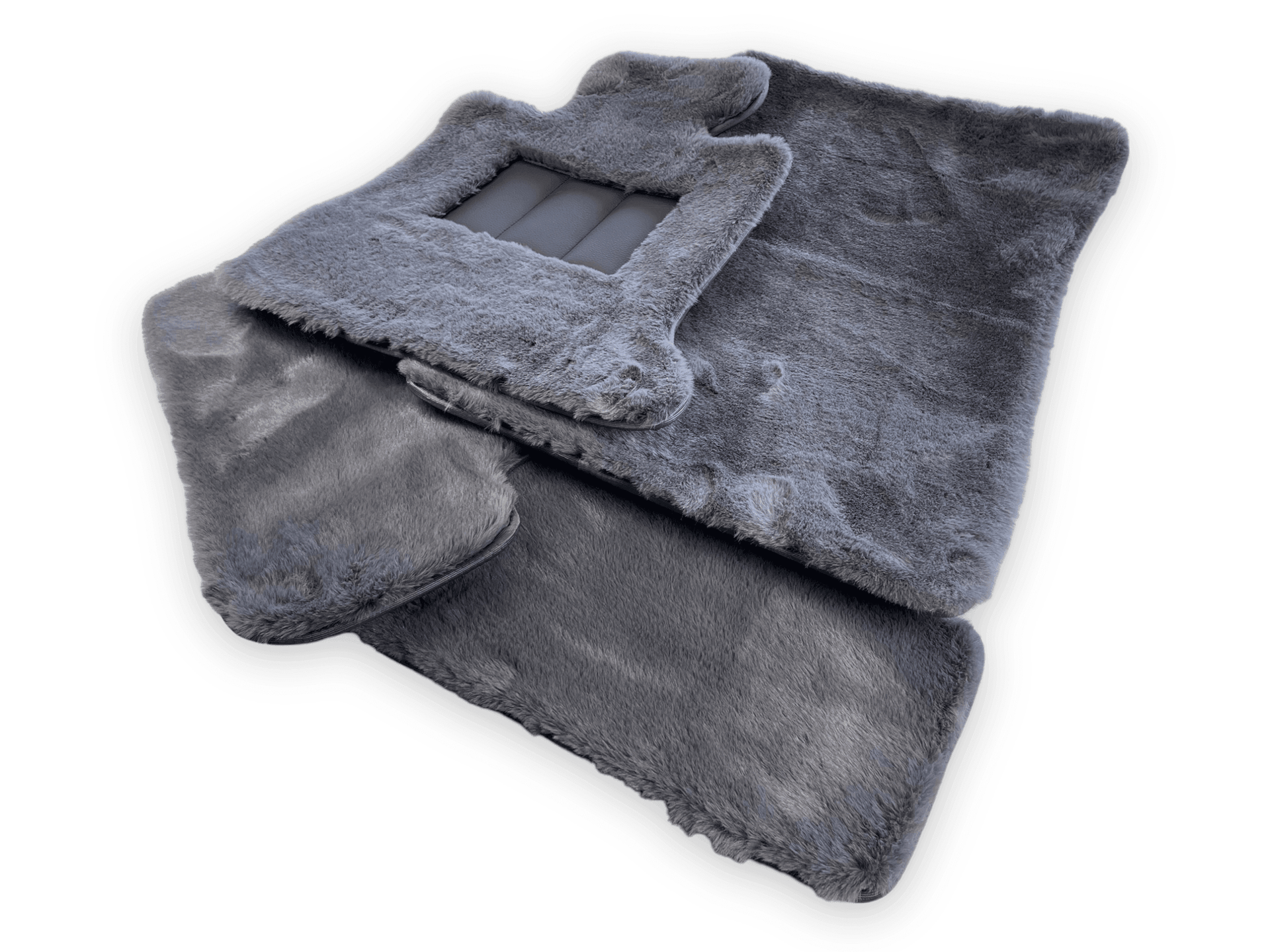 Dark Gray Sheepskin Floor Mats For Rolls Royce Spectre (2023-2024) Er56 Design Brand - AutoWin