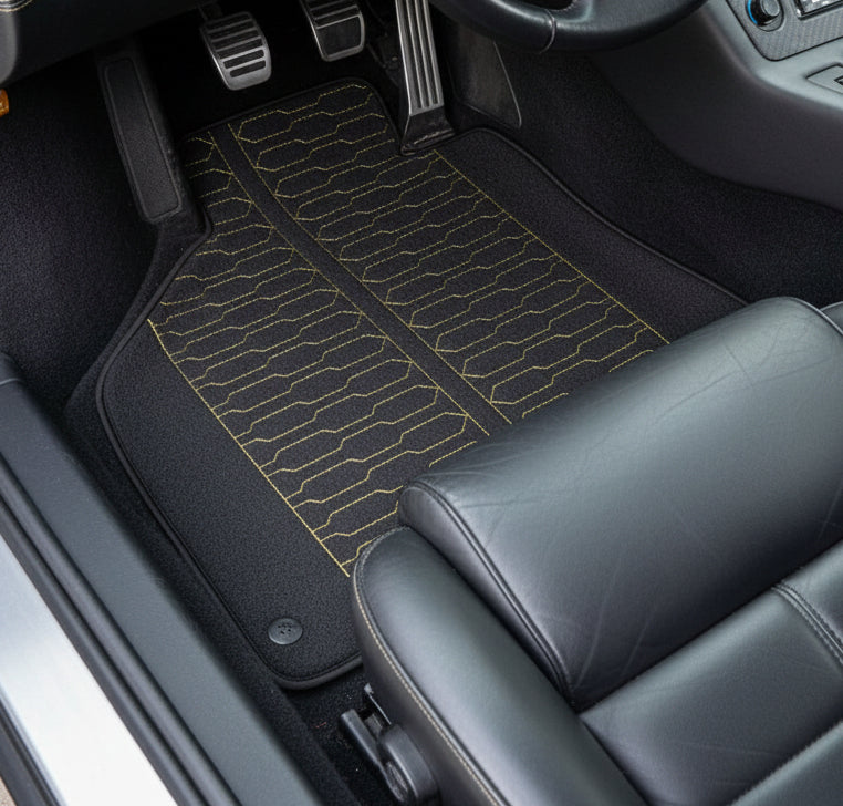 Customizable Leather Floor Mats with Triangle Pattern for Lamborghini Diablo (1990-2001) - AutoWin