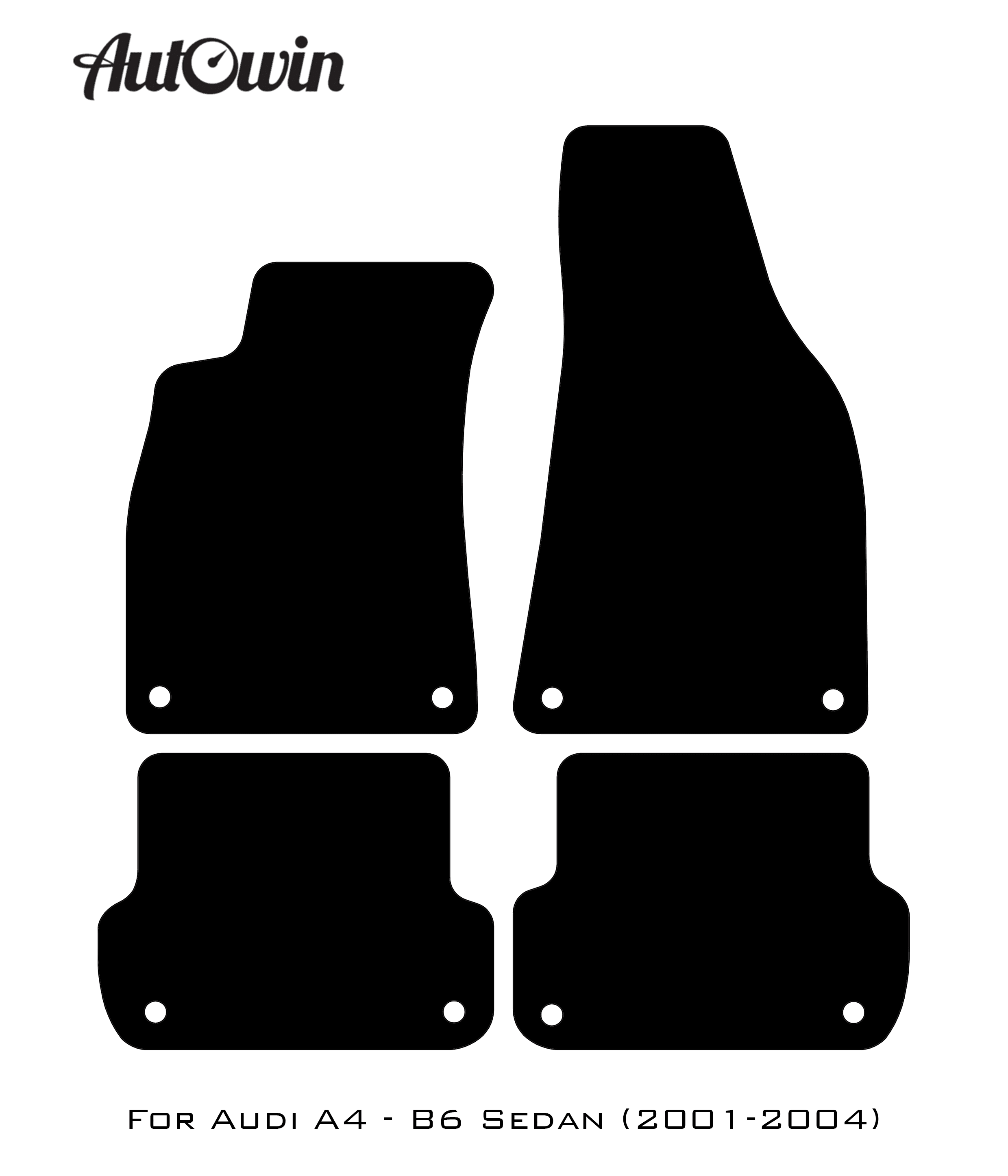 Floor Mats for Audi A4 - B6 Sedan (2001-2004) ER56 Design - AutoWin