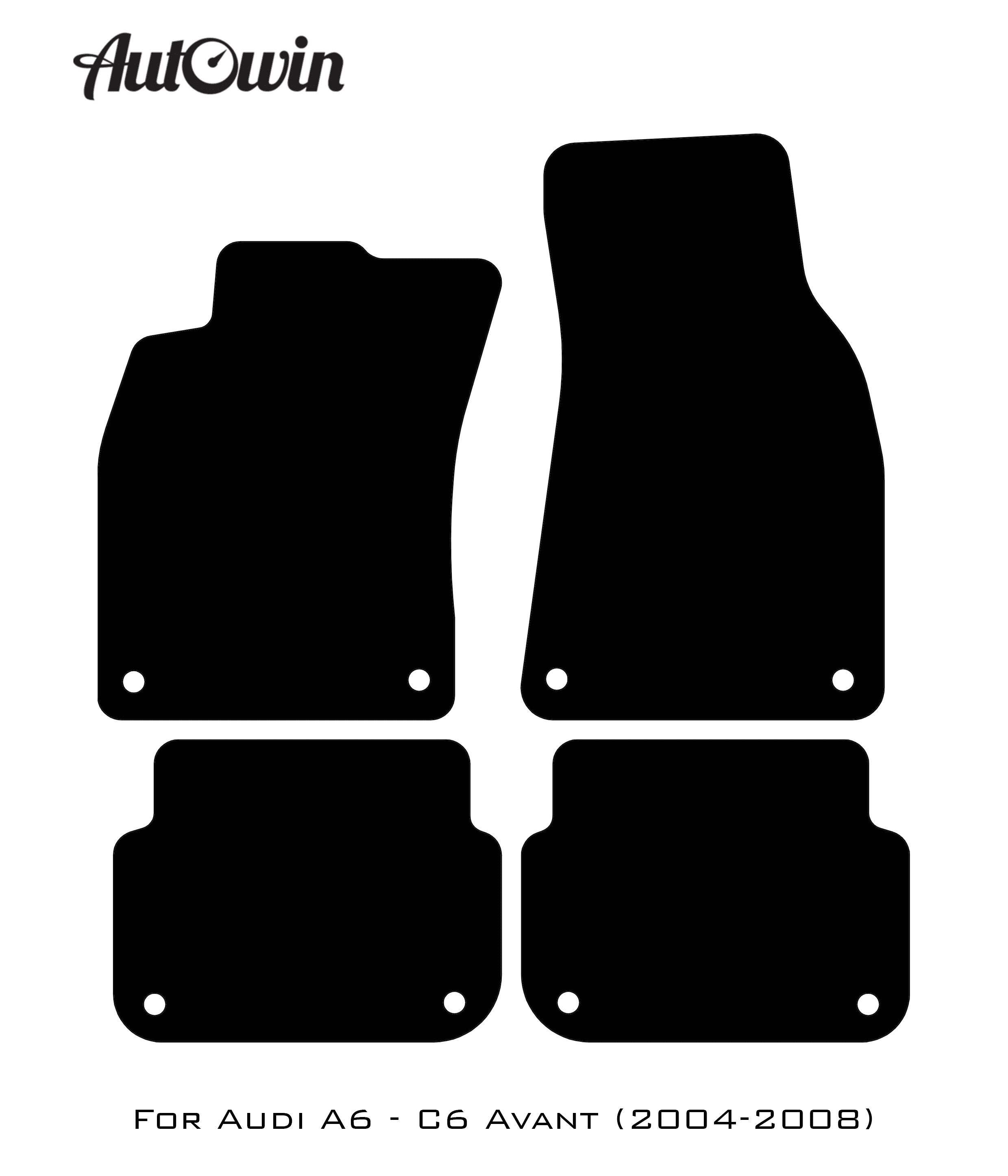 Floor Mats for Audi A6 - C6 Avant (2004-2008) ER56 Design - AutoWin