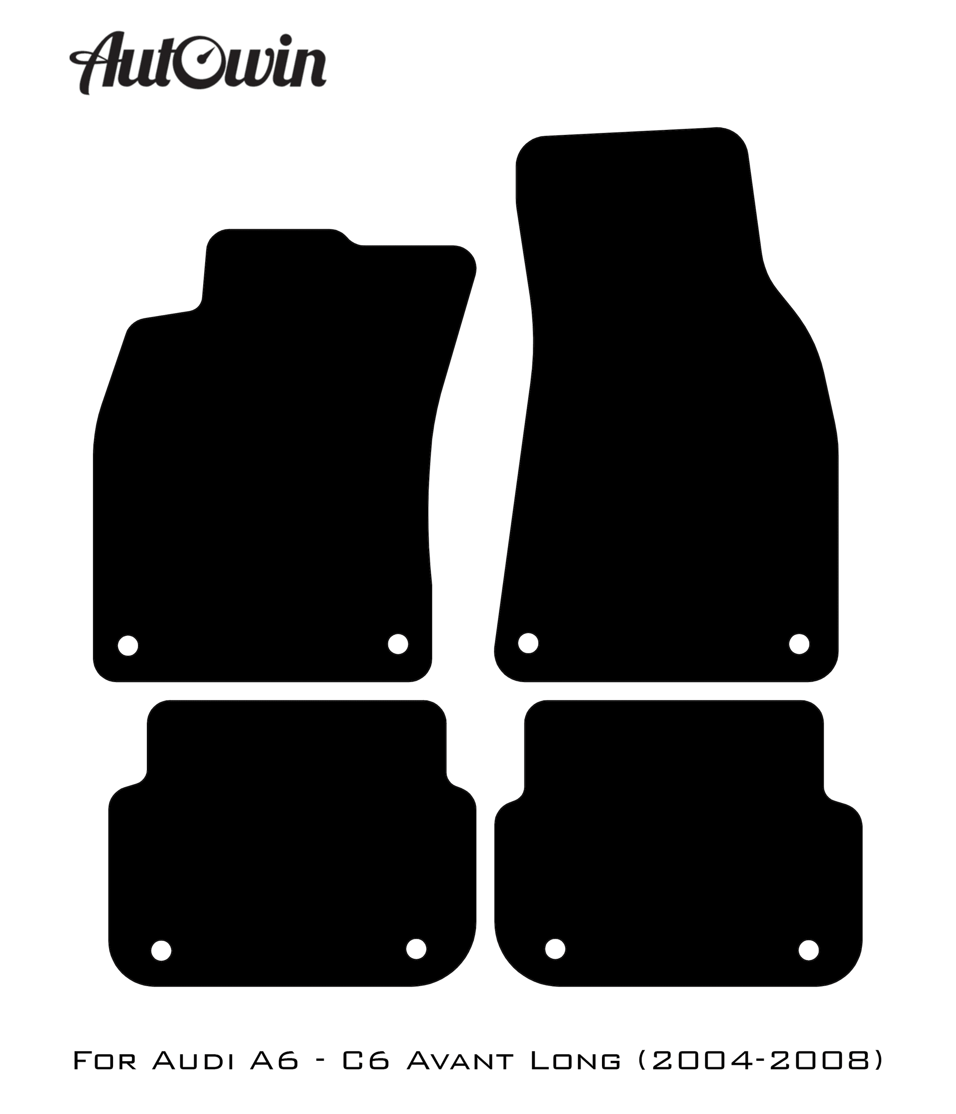 Floor Mats for Audi A6 - C6 Avant Long (2004-2008) ER56 Design - AutoWin