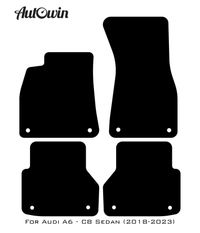 Floor Mats for Audi A6 - C8 Sedan (2018-2023) ER56 Design - AutoWin