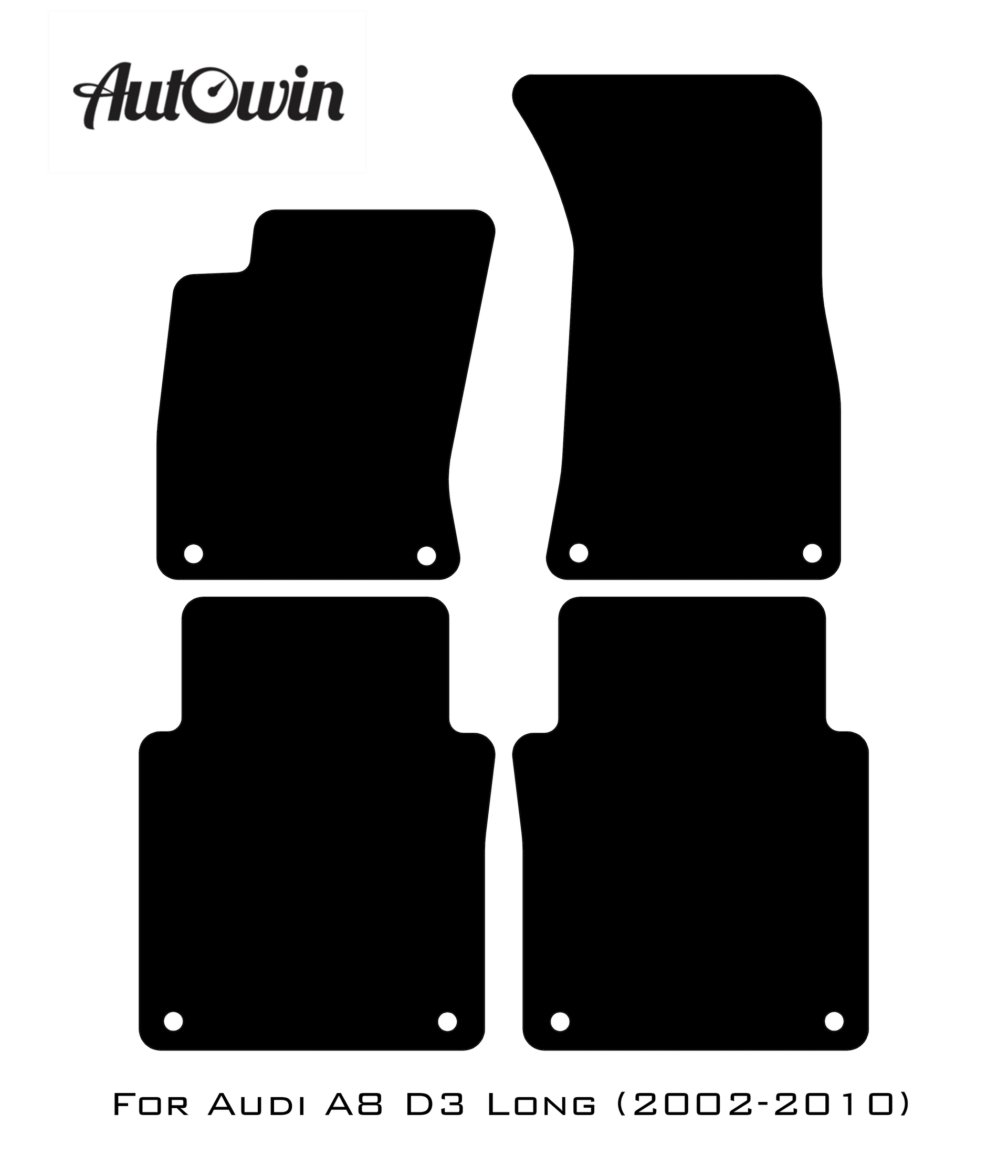 Floor Mats for Audi A8 D3 Long (2002-2010) ER56 Design - AutoWin
