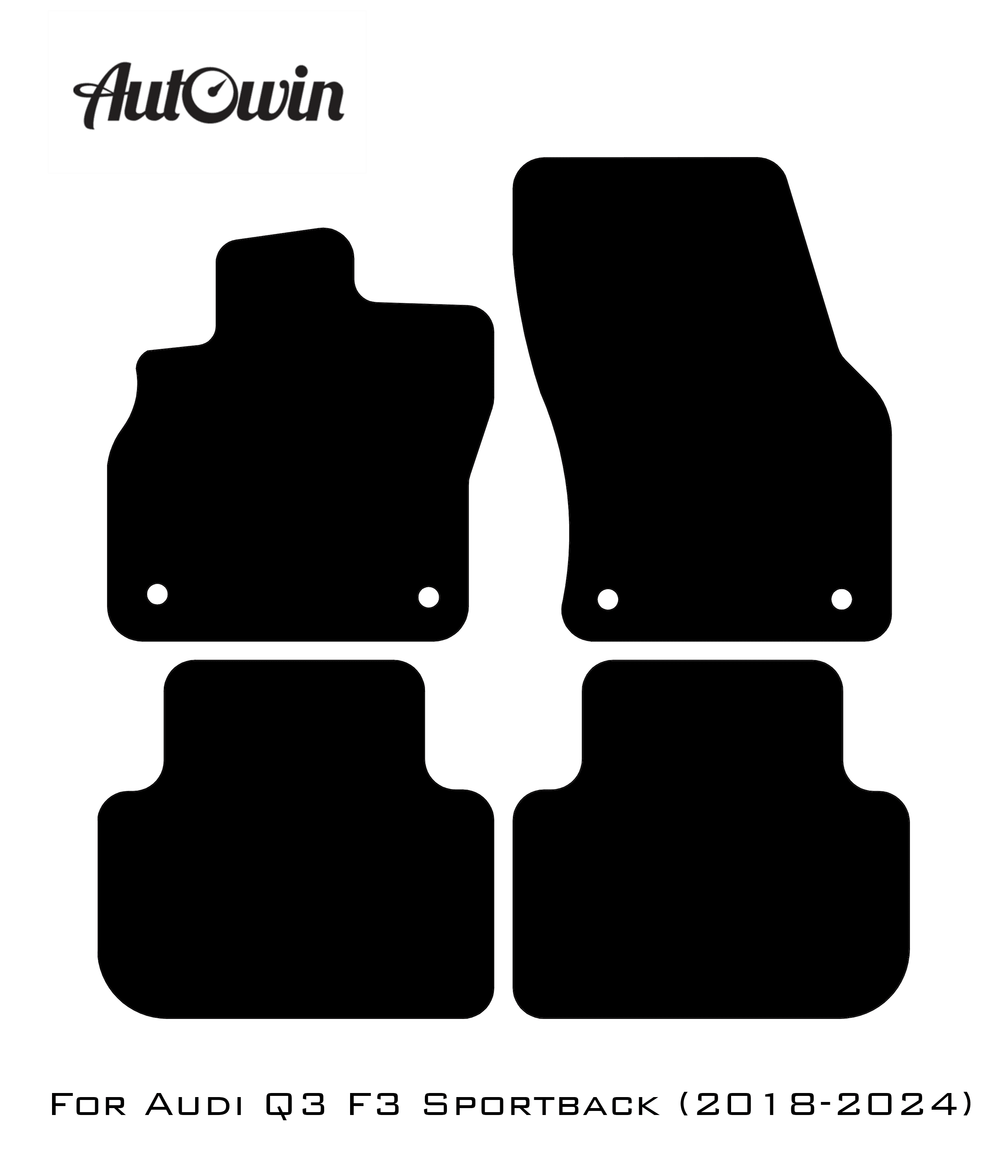 Floor Mats for AudiQ3 F3 Sportback (2018-2024) ER56 Design - AutoWin